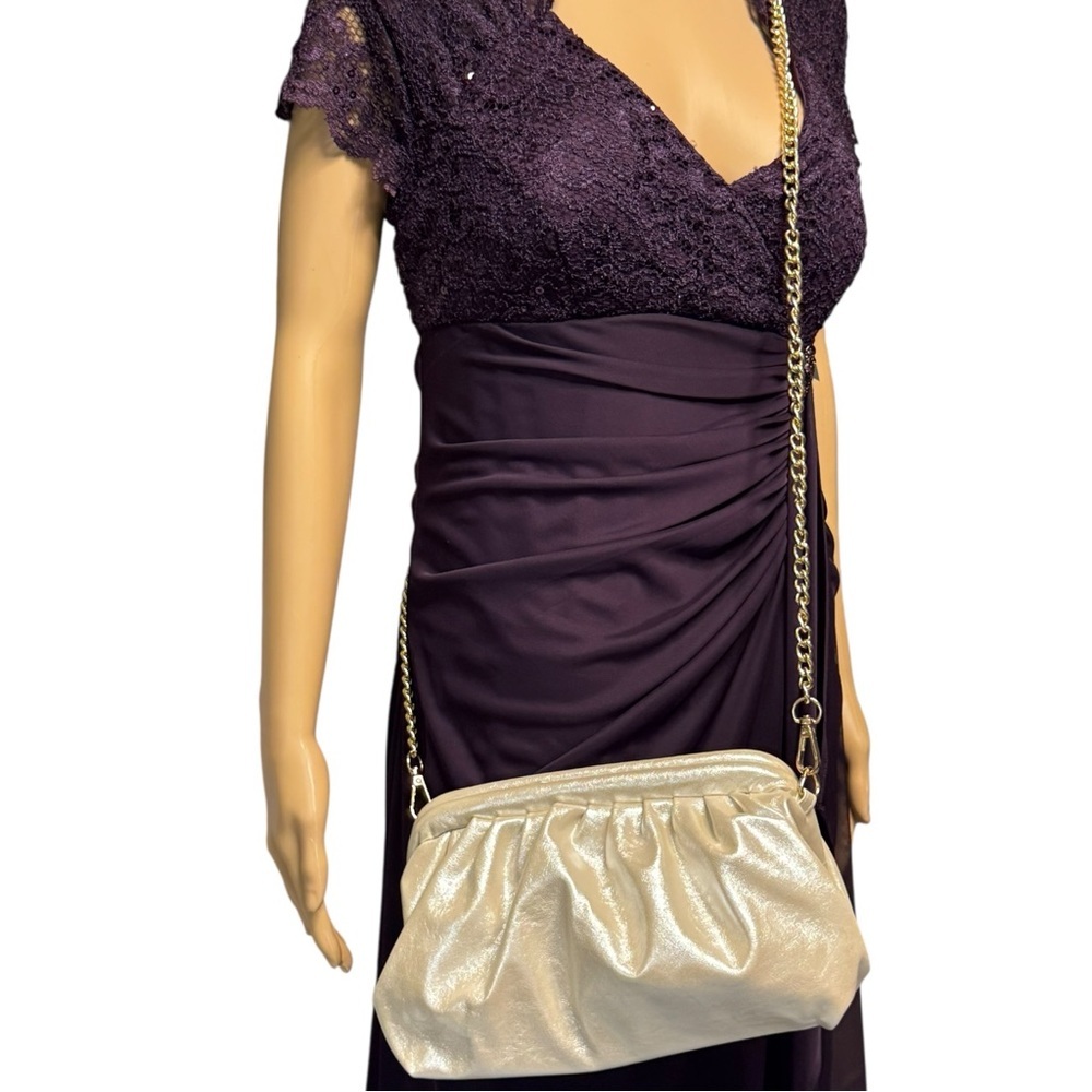 Elegant LIGHT Gold Metallic Evening Bag